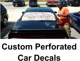 Custom Perforated Car Decals